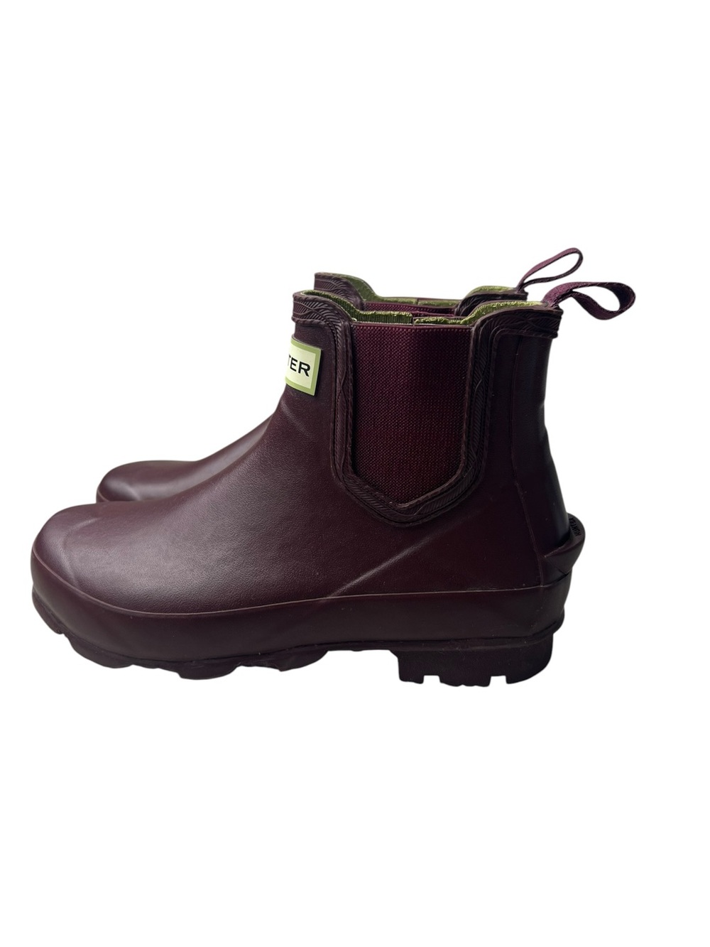 Hunter Burgundy Women’s Size 5 Chelsea Short Rain Boots - Picture 3 of 10